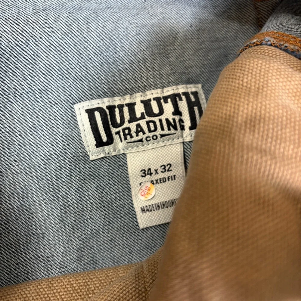 NWT Duluth Flex Ballroom Carpenter Jeans 34x32 Denim Roomy Utility Fit